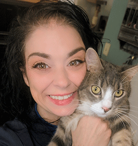 Amanda picture with puppy