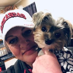 Amanda picture with puppy